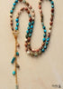 Boho Necklace, Mala Necklace, Blue & Brown Imperial Jaspers